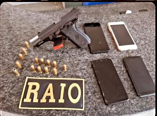 Em ações distintas, RAIO efetua prisão por posse ilegal de arma e apreende droga