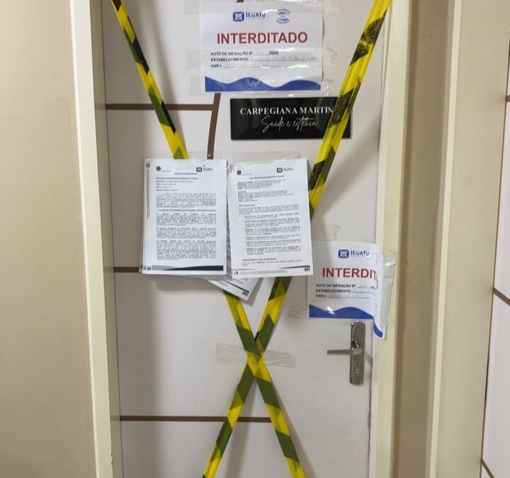 Vigilância Sanitária interdita estabelecimento de estética em Iguatu