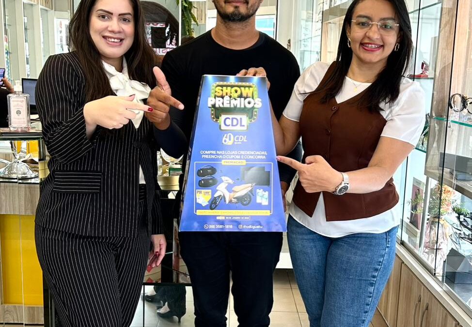 Sorteio da premiação da ‘Campanha Show de Prêmios CDL 60 anos’ será daqui a 39 dias