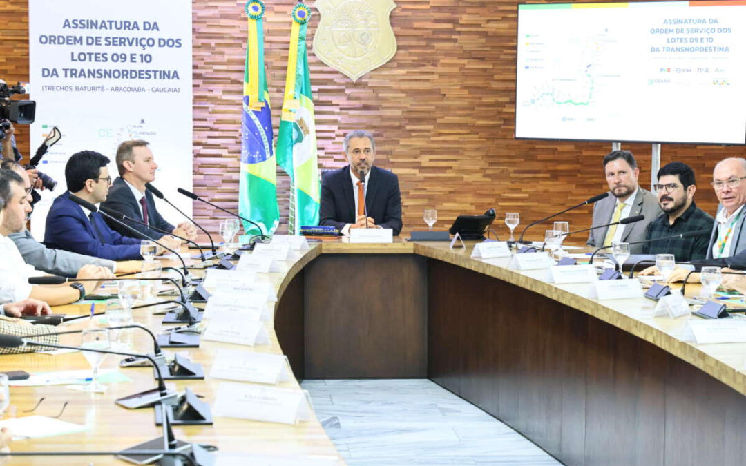 Transnordestina passa a ter 100% das obras autorizadas no Ceará com assinatura da ordem de serviço para os lotes 9 e 10. Ferrovia passa por Iguatu, que terá Terminal Logístico