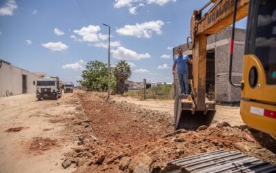 Obras de reconstrução da Avenida Alberico Mendonça avançam em Iguatu